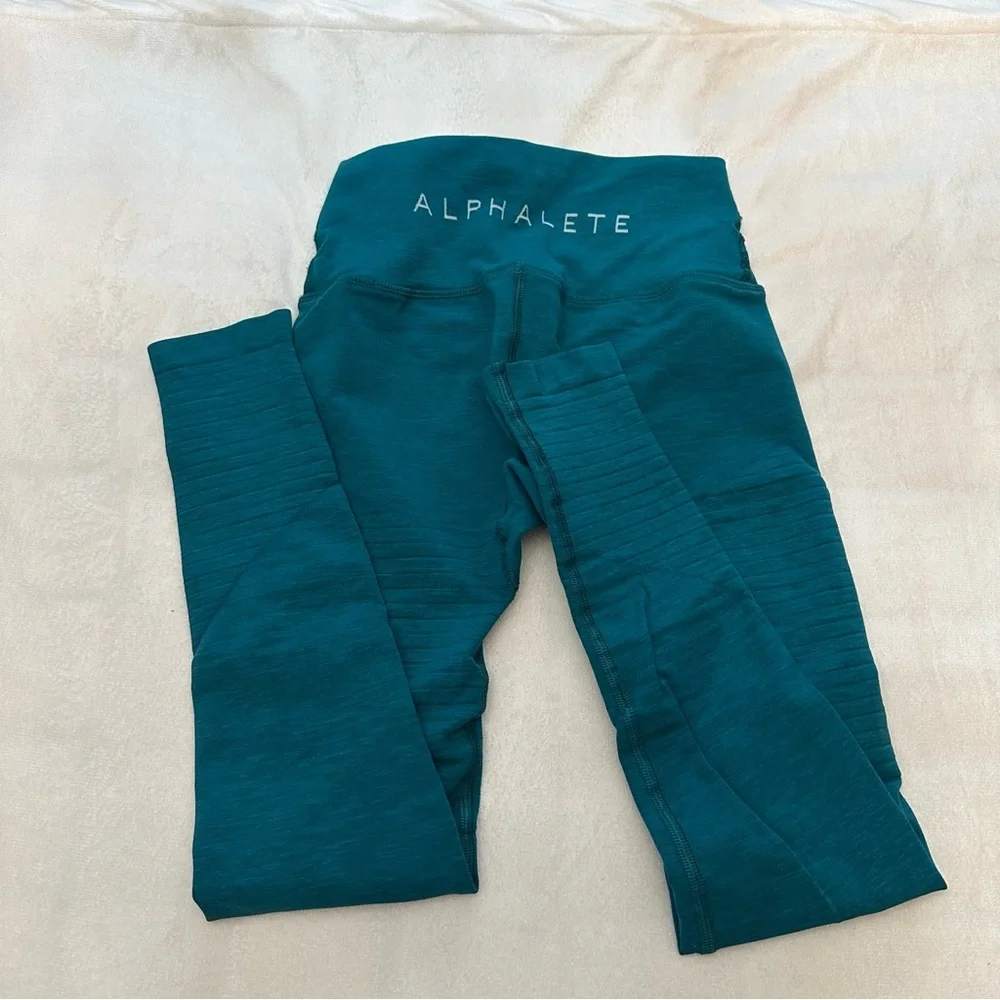 Alphalete Deep Teal Pull On Leggings Size XS 51483 - Picture 5 of 9